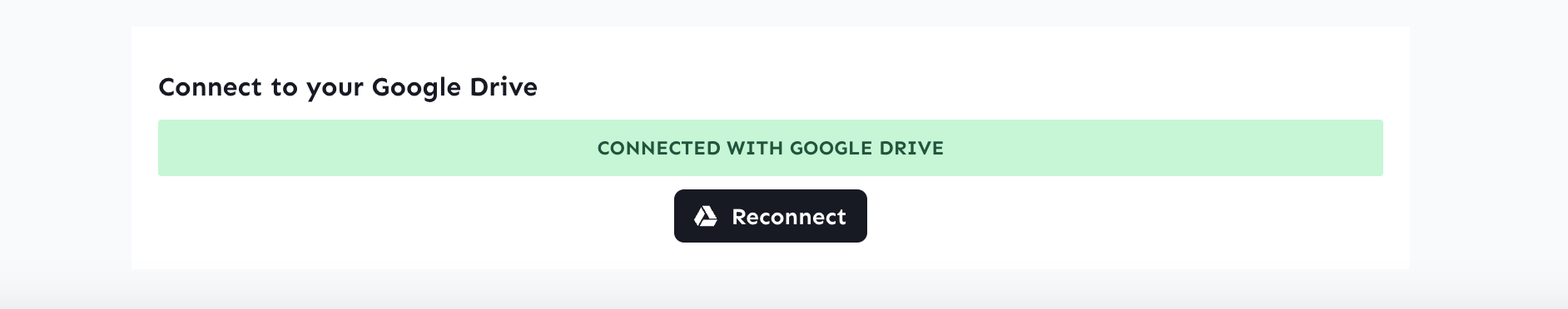 Reconnect Google Drive